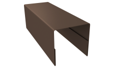 Планка П-образная заборная 20 Grand Line 0,45 ПЭ двухсторонний с пленкой RAL 8017 шоколад (2м)