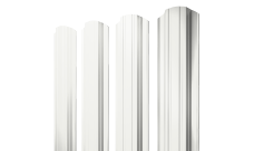 Штакетник Прямоугольный фигурный Grand Line 0,45 PE RAL 9003 сигнальный белый