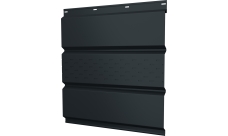 Софит металлический Классик v01 Grand Line центральная перфорация 0,45 Drap с пленкой RAL 7016 антрацитово-серый