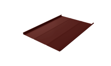 Фальц двойной стоячий Line Grand Line 0,5 Satin с пленкой на замках RAL 3009 оксидно-красный