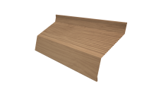 Ламель забора жалюзи Milan new gofr 0,45 Print Elite с пленкой Honey Wood TwinColor