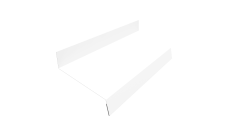 Отлив простой 50 0,5 Satin с пленкой RAL 9003 сигнальный белый (2м)