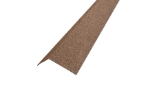 Планка карнизная Grand Line c базальтовой крошкой для мягкой кровли 100х65 бронзовая 1,25м