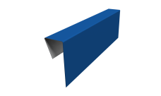 Планка приемная оконная фибросайдинга 0,5 Satin с пленкой RAL 5005 сигнальный синий (3м)