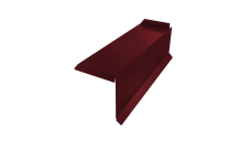 Планка торцевая сегментная 20мм Grand Line Правая 0,5 Satin с пленкой RAL 3005 красное вино