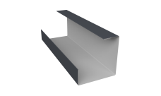 Планка угла внутреннего составная нижняя 0,45 PE с пленкой RAL 7024 мокрый асфальт (2м)