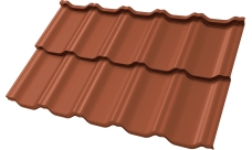Профиль волновой "Квинта Уно" ("Kvinta Uno") 0,45 PE RAL 8004 терракота
