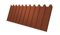 Профнастил С8A v01 фигурный Grand Line 0,5 PurLite Matt RAL 8004 терракота
