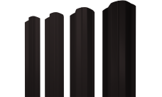 Штакетник М-образный B фигурный Grand Line 0,45 PE-Double RAL 9005 черный