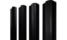 Штакетник М-образный B фигурный Grand Line 0,45 PE-Double RAL 9005 черный