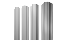 Штакетник Прямоугольный фигурный Grand Line 0,45 PE RAL 7004 сигнальный серый