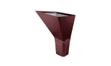 Воронка водосборная прямоугольная Vortex 127мм RAL 3005