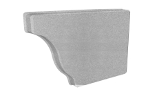 Заглушка желоба правая Vortex Lite 130мм Zn