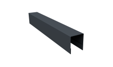 Планка боковая для забора из сайдинга Квадро Брус, Корабельная Доска, ЭкоБрус new Grand Line 0,5 Atlas X RAL 7024 мокрый асфальт (2,06м)