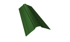 Планка конька фигурного 100x100 0,45 PE с пленкой RAL 6002 лиственно-зеленый (2м)