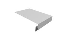 Планка околооконная сложная 250х50х12 (j-фаска) Grand Line 0,45 PE с пленкой RAL 9003 сигнальный белый (2м)