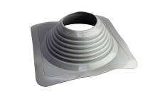 Проходной элемент прямой №8 (180-330мм) +240 силиконовый (окрашенный фланец) серебро