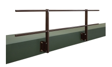 Ограждение кровельное для парапета с боковым креплением (2,0х0,6) RAL 8017 шоколад