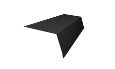 Планка карнизная для мягкой кровли 100х65 Grand Line 0,45 Drap ST RAL 9005 черный (2м)