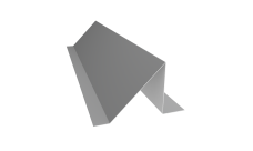 Планка снегозадержания 0,5 Satin с пленкой RAL 9006 бело-алюминиевый (2м)