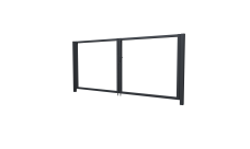Ворота Жалюзи Texas 1,5х3,6 RAL 7024 без заполнения (ламель 125 мм)