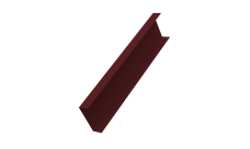 Декоративная накладка на столб универсальная 62х55 для забора жалюзи 0,45 PE-Double RAL 3005 красное вино (2м)