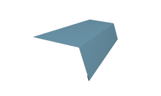 Планка карнизная для мягкой кровли 100х65 Grand Line 0,45 Drap TX RAL 5024 пастельно-синий (2м)