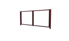 Ворота Жалюзи 1,68х3,6 RAL 3005 без заполнения