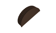 Заглушка малая торцевая Grand Line 0,45 Drap TX RAL 8017 шоколад