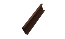 Декоративная накладка на столб универсальная 62х55 для забора жалюзи 0,45 Print Elite Choco Wood TwinColor (2,5м)