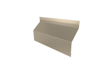 Ламель забора жалюзи Milan Slim стартовая/финишная для калиток и ворот 0,5 Satin RAL 1015 светлая слоновая кость