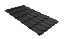 Металлочерепица "Квинта плюс" ("Kvinta plus") 0,5 Drap RAL 7016 антрацитово-серый