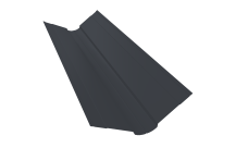 Планка ендовы верхней фигурной 100x100 0,45 Drap ST RAL 7024 мокрый асфальт (2м)