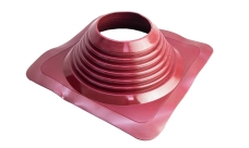 Проходной элемент прямой №8 (180-330мм) +240 силиконовый (окрашенный фланец) красный