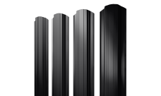 Штакетник Прямоугольный фигурный 0,45 Drap-double TX RAL 9005 черный