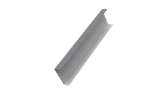 Декоративная накладка на столб универсальная 80х80 для забора жалюзи Grand Line 0,7 PE RAL 7004 сигнальный серый (2,5м)