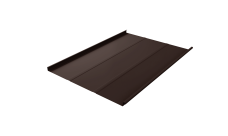 Фальц двойной стоячий Line Grand Line 0,5 Rooftop Бархат с пленкой на замках RAL 8017 шоколад