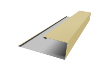 Планка торцевая страховочная Grand Line 0,45 PE lite с пленкой RAL 1014 слоновая кость (3м)