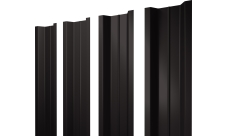 Штакетник П-образный B с прямым резом Grand Line 0,45 PE RR 32 темно-коричневый