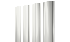 Штакетник Полукруглый Slim с прямым резом Grand Line 0,45 PE RAL 9003 сигнальный белый