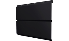 Софит металлический ЭкоБрус new Grand Line без перфорации 0,5 Rooftop Бархат с пленкой RAL 9005 черный