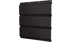 Софит металлический Классик v01 Grand Line центральная перфорация 0,45 Drap с пленкой RR 32 темно-коричневый