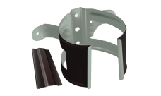 Кронштейн трубы на дерево Grand Line PE матовый 90 мм RR 32 темно-коричневый