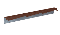 Планка фронтонная резная правая Gerard 1,2м (сталь), цвет 101