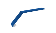 Планка карнизная для мягкой кровли 100х60 0,45 PE с пленкой RAL 5005 сигнальный синий (2м)