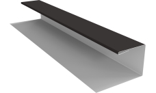 Планка П-образная Блок-Хаус новый Grand Line 0,5 PurPro матовый RR 32 темно-коричневый (2м)