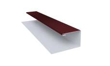 Планка П-образная Экобрус Grand Line 0,45 PE с пленкой RAL 3005 красное вино (2м)