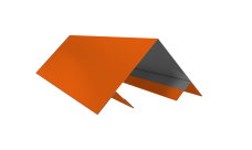 Планка угла внешнего составная верхняя Экобрус Grand Line 0,45 PE с пленкой RAL 2004 оранжевый (2м)