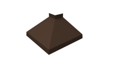 Угол отлива внешний 150 0,45 Drap-double TX с пленкой RAL 8017 шоколад