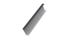 Декоративная накладка на столб универсальная 62х55 для забора жалюзи 0,45 Drap TX RAL 7024 мокрый асфальт (1,8м)